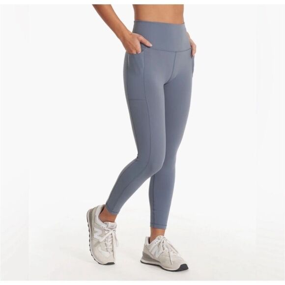 Vuori Studio Pocket Leggings Light Azure Blue Pockets M $98.00 Stretch - Picture 2 of 6